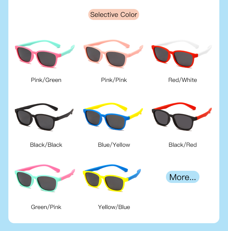 Warblade Gepolariseerde Kids Zonnebril Vierkante Siliconen Flexibele Kinderen Jongens Meisjes Zonnebril Baby Shades Eyewear UV400 Oculos