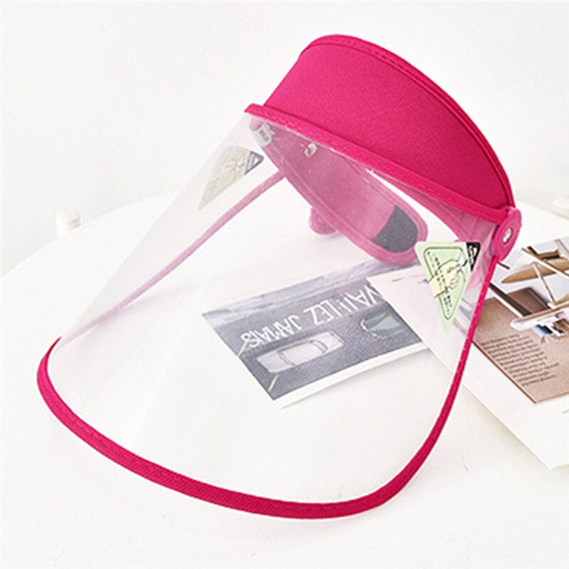 Transparent Adjustable Visor Cap Women Men Helmet Plastic Anti-Spitting Droplet Dustproof Protective Safety Faceshield Cover Hat