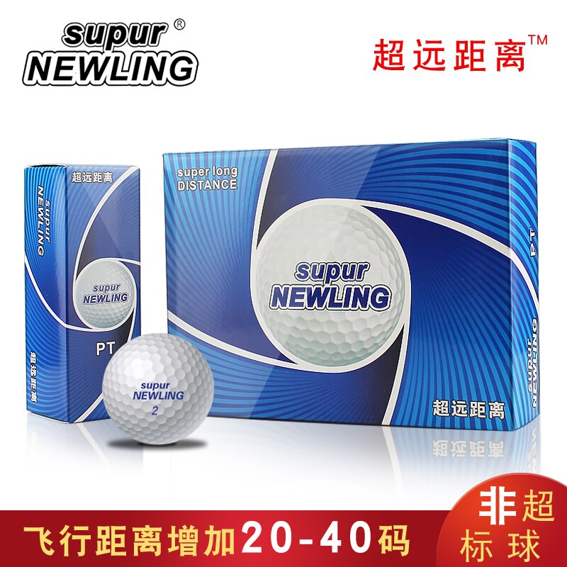 Top Super Lange Afstand Golfbal, Geschenkdoos, supur Newling 2 Lagen 3 Lagen Kleurrijke R & Een Usga Certificering: 2piece Tour 12pcs