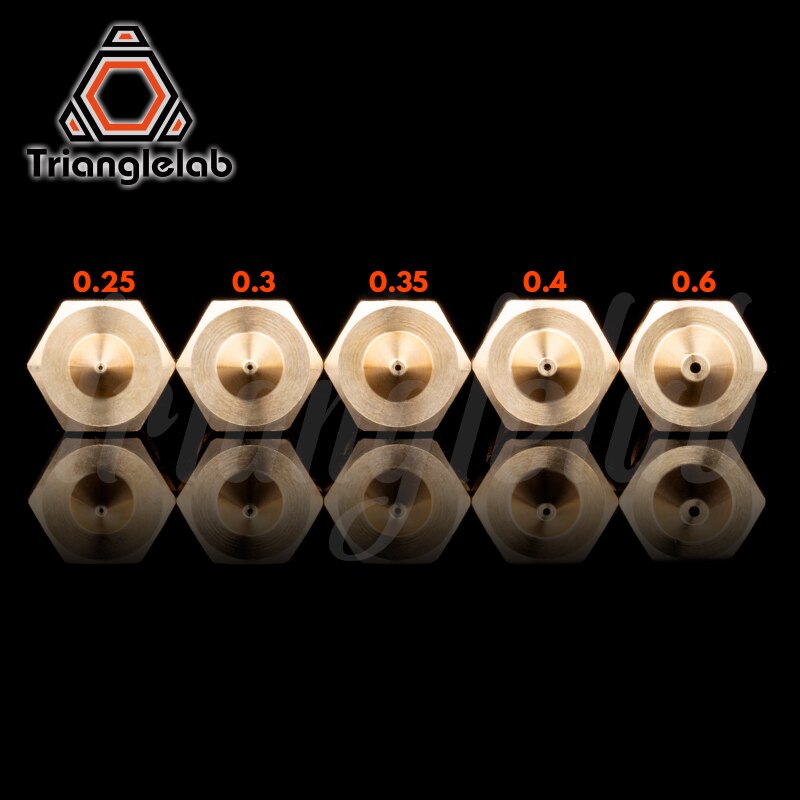 Trianglelab V6 Mondstuk 2.85/3.0Mm M6 Draad Grote Flow Custom Modellen Voor 3D Printers Hotend Voor e3D V6 Hotend J-Head