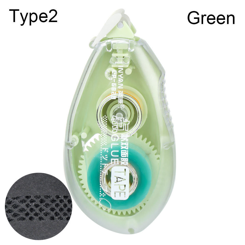 Rodillo dispensador de cinta adhesiva de doble cara, aplicador de puntos para decoración de álbumes de recortes, suministros de oficina y escuela: Type2-Green