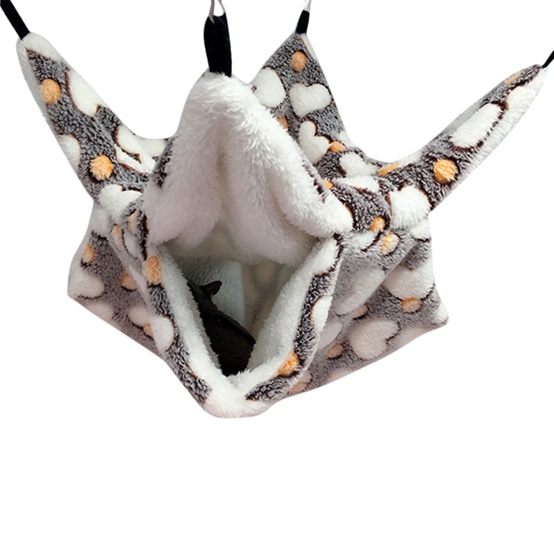 Dubbel Gelaagde Hamsterkooi Slaaphangmat Print Cavia Kleding Bed Knaagdier Hangmat Chinchilla Kooi Klein Huis: S / green