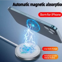 15W Draadloze Magnetische Oplader Metalen Gaming Magneet Adsorbeerbare Telefoon Snel Opladen Pad Voor Iphone 12 Huaiwei Samsung Magsafing