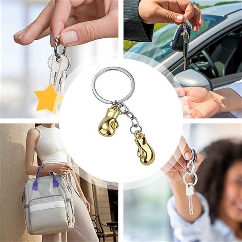 Metall Boxhandschuhe Schlüsselanhänger Sport 3D Fitness Boxen Schlüsselanhänger für Männer Rucksack Anhänger Auto Schmuckstück Kampf Verein Spiel