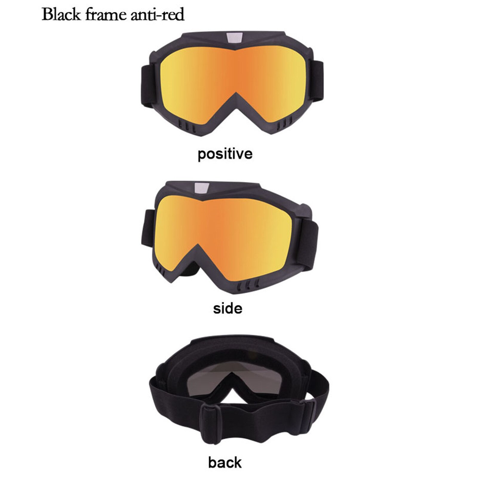 Polarized Motocross Goggles ATV Motorcycle Anti-UV Motorbike Ski Goggles Anti-Slip Strap Nose Cover Fit Glasses