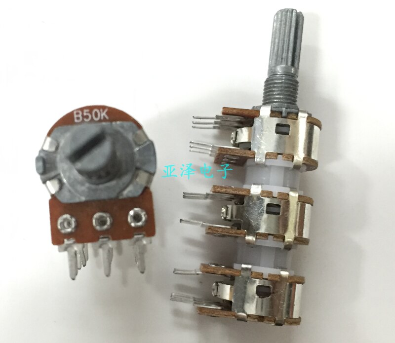 16-type six-bit potentiometer switch B50K * 6-axis length 20MM multi- 6 multi-channel amplifier