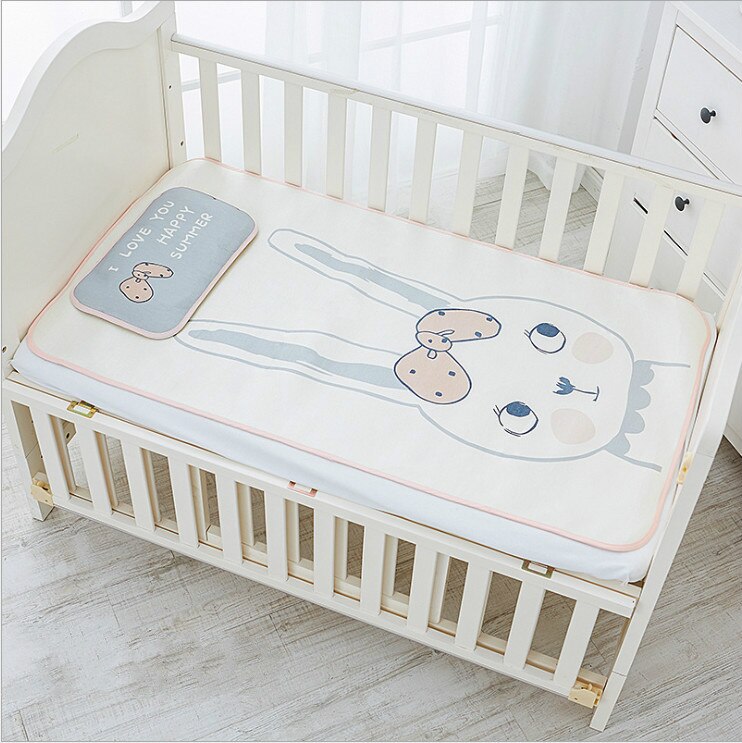 Babymadrasser sommer cool liggeunderlag åndbare madrasser til småbørns tremmeseng hyggelige lurpuder til spædbørn: Kanin