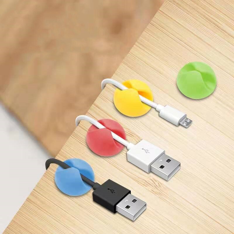 Enrouleur de câble organiseur de câbles, Clip de câble bureau organisateur de câbles USB Table sécurisée