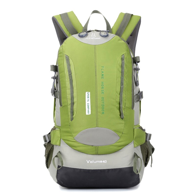 40l utomhus nylon vattentät bergsvandring ryggsäck klättring vandring camping ryggsäck för resor cykling ryggsäck sportväska: Grön färg