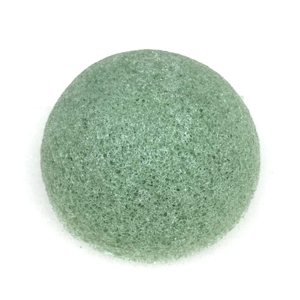 4 Kleuren Natuurlijke Konjac Spons Gezichtsverzorging Reiniging Wassen Spons Cosmetische Puff Whitening Diep Reiniging Poriën Spons Bladerdeeg: Green