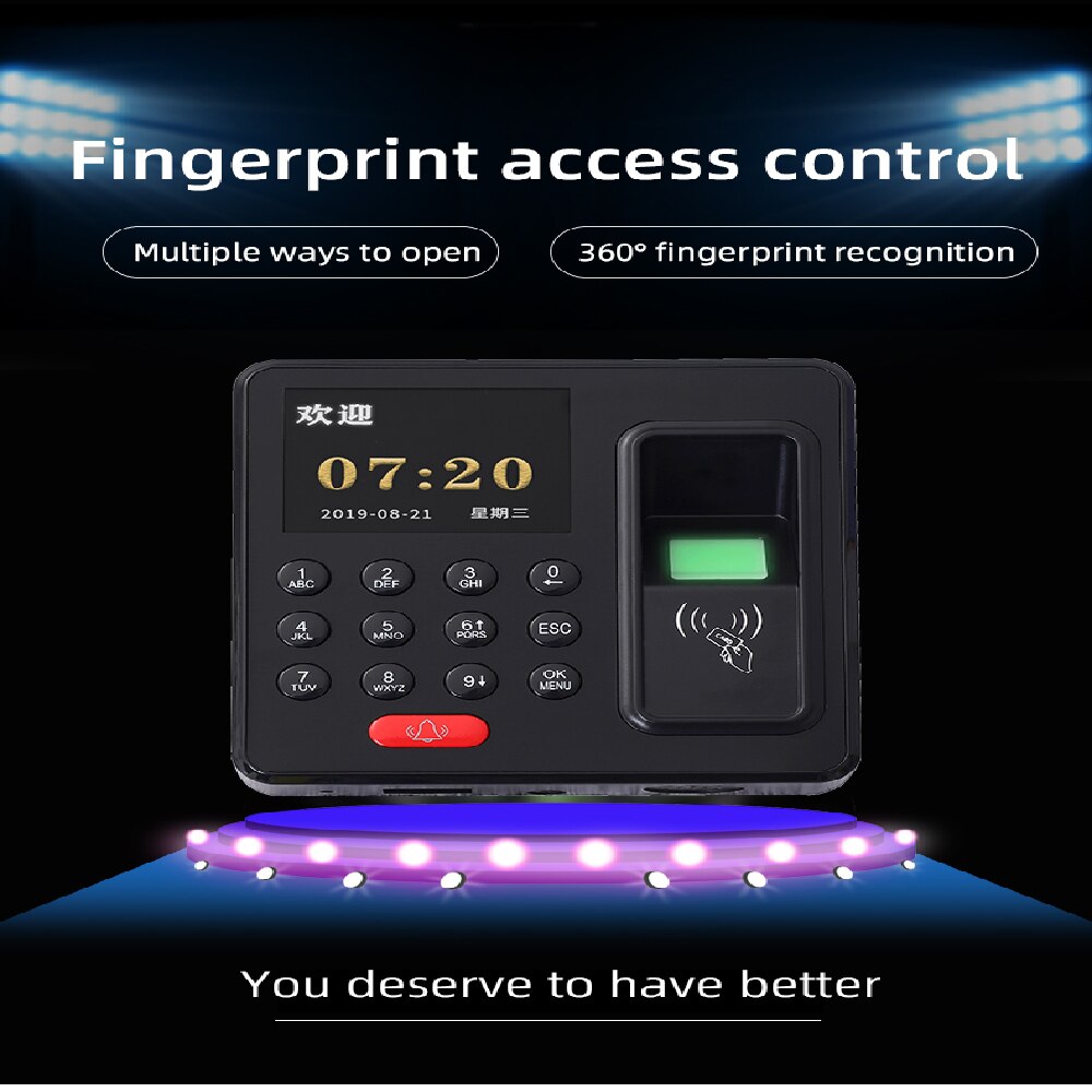 Fingeraftryk 125 khz rfid smart dørlås elektronisk port elektrisk magnetisk biometrisk adgangskodelås adgangskontrolsystem
