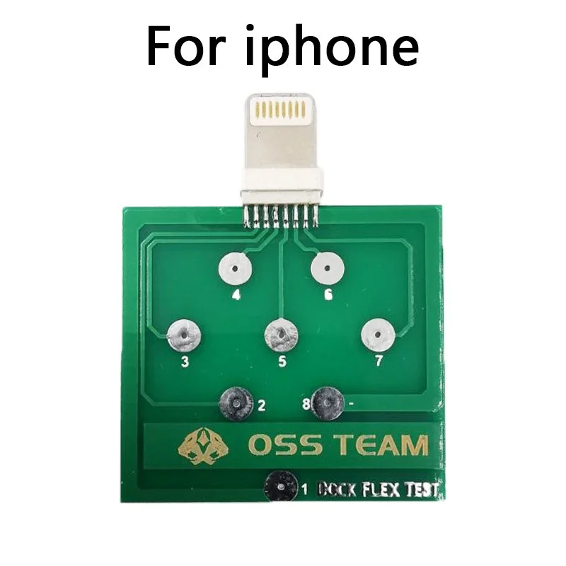 OSS-Placa de prueba flexible Micro USB Dock para Iphone, Android, conector trasero de prueba tipo c, desmontaje sin batería, detección de puerto de carga U2: Rojo, tono plata