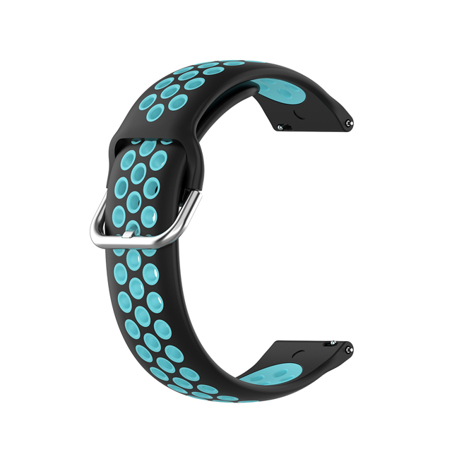 Bracelet de Sport en Silicone pour montre Garmin Forerunner 55, à dégagement rapide, accessoires de montre intelligente: Black Blue