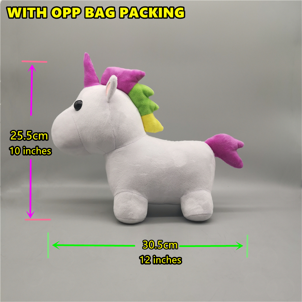 Murciélago dragón sombra dragón unicornio malvado jirafa dragón escarchado juguetes de peluche mascotas muñeco de peluche Aminal Plushie juguete: Blanco