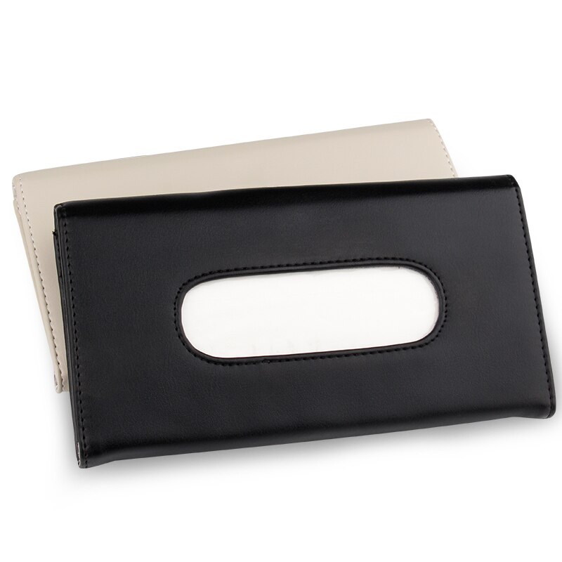Car Sun Visor Tissue Box Holder PU Leather Paper Napkin Organizer Hanging Tissue Towel Case Car Interior Auto Accessories