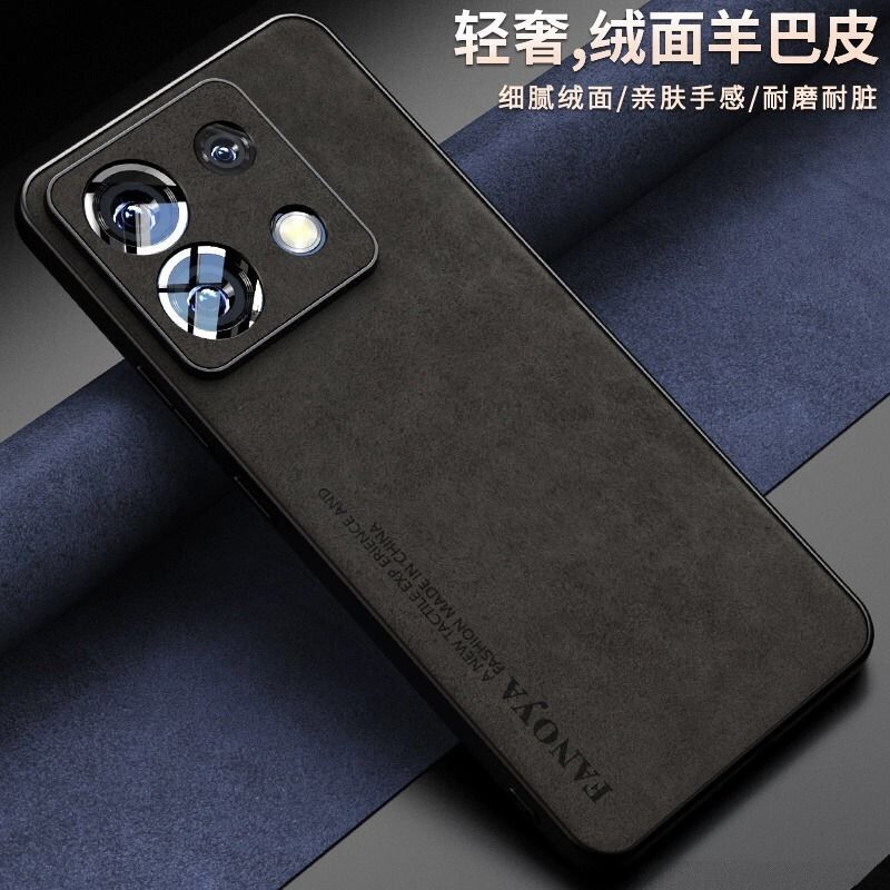 Hoesje Voor Poco M6 Pro 4G Hoesje Luxe Lederen Achterkant Voor Xiaomi Poco M6pro Redmi Note 13pro Siliconen Beschermkap Bumper: ABS / Black