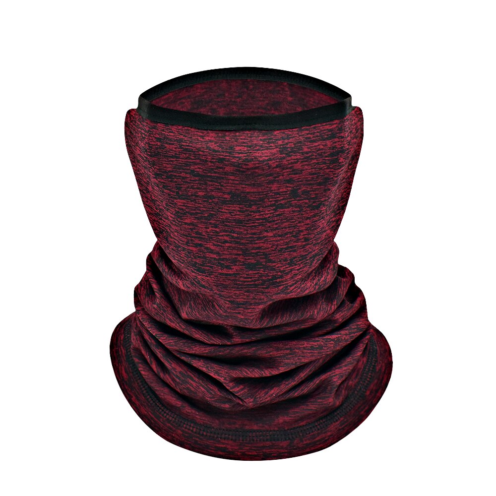 Wosawe Mannen Winter Thermische Fleece Bandana Buff Hals Warm Gaiter Sport Gezicht Oor Cover Half Masker Snowboard Ski Wandelen Fietsen sjaal: Red