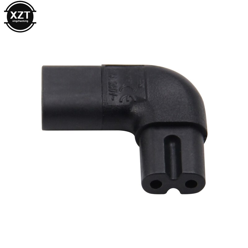 8 IEC 320 IEC320 iec C7 to C8 Adapter 90 Degree Left/Right Angle AC Power Adapter Male to Female Converter Extension Connector