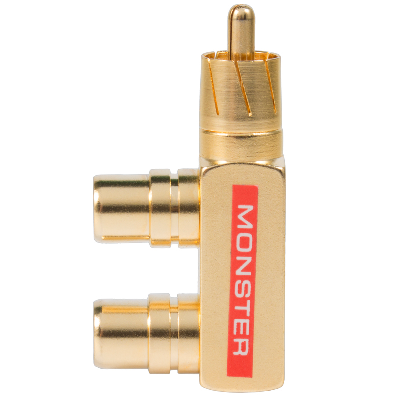 -Hifi Koper 1 Rca Mannelijk Naar 2 Rca Vrouwelijke Av Audio Video Adapter Plug Splitter Converter Connector