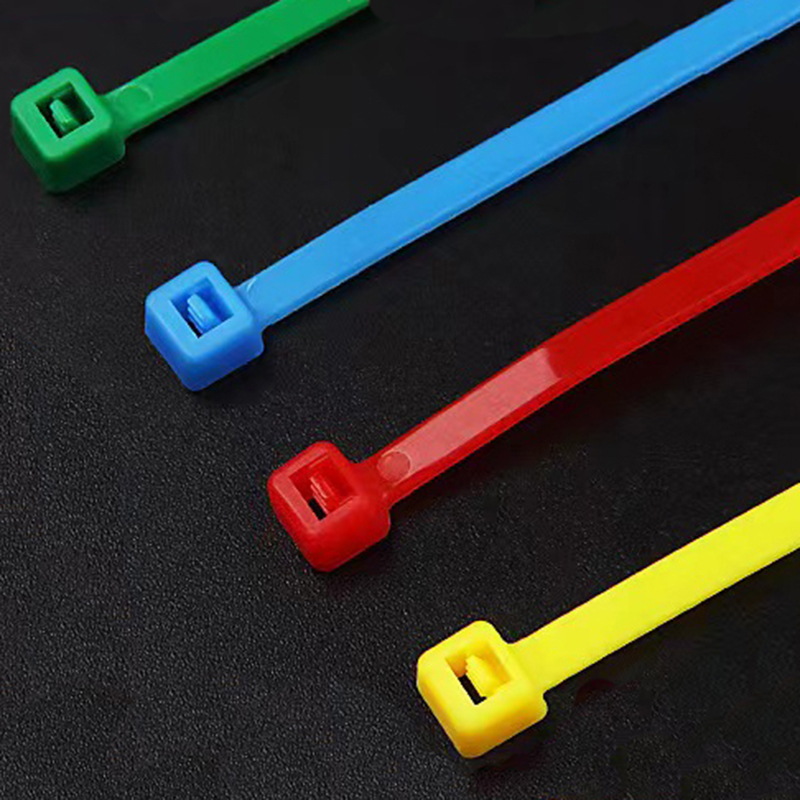 100 Uds 3*100mm rojo amarillo azul verde brillante autoblocante bridas de plástico de nailon organizador de cables bridas con cremallera abrazaderas de barra de amarre