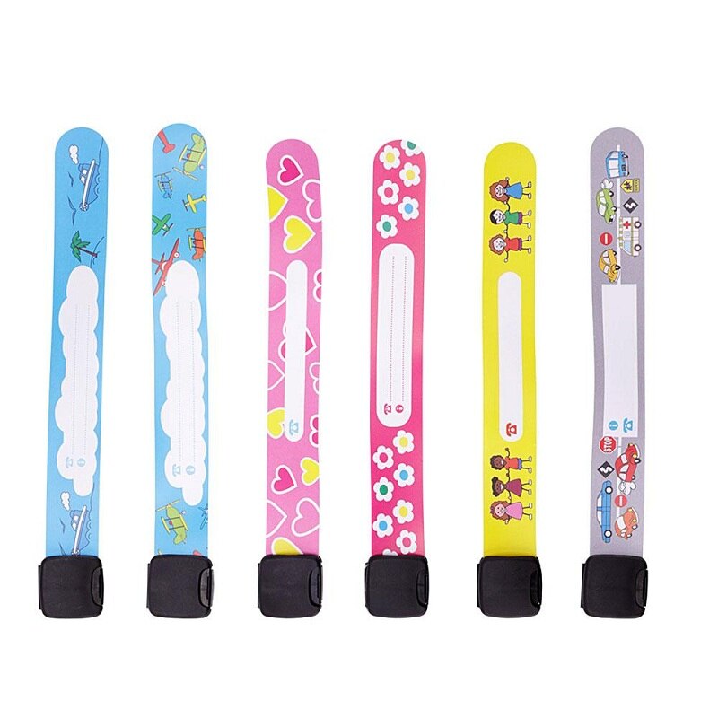 8pcs/12pcs Adjustable Safety Wristbands Reusable Bracelets for Kids Child Travel Event Field Trip Outdoor Activity Waterproof