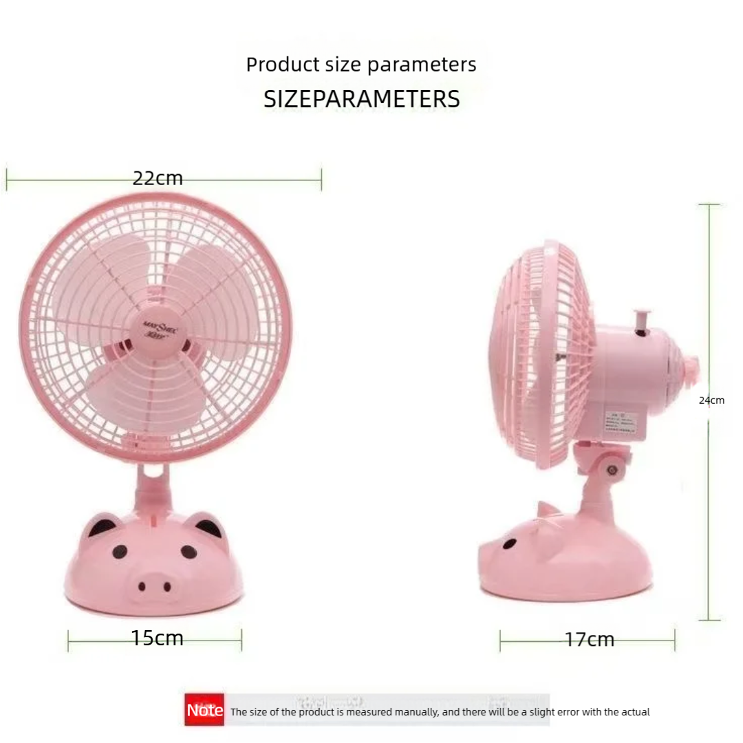 Mini liten vifte plug-in ristende hode meishier skrivebord stille student sovesal soverom kontor nattbordsvifte rosa søt vifte