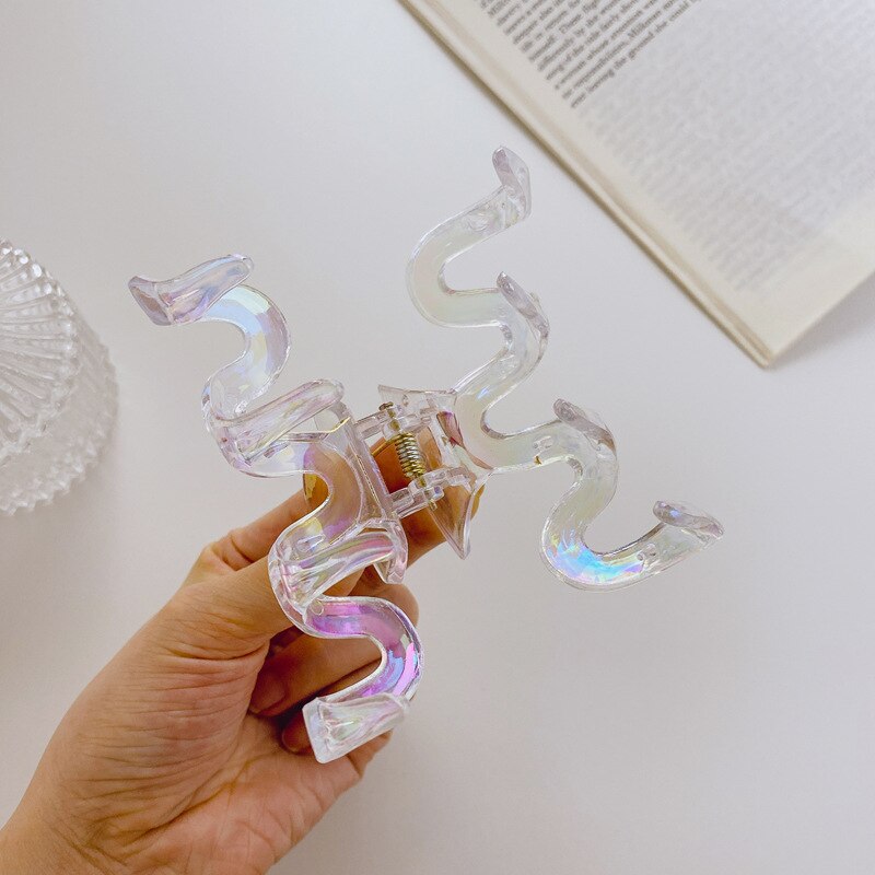 2022 Geometrie Kleurrijke Haaraccessoires Eenvoudige Transparante Hars Grote Haarspeld Voor Vrouwen Meisjes Krab Haar Klauw Clips