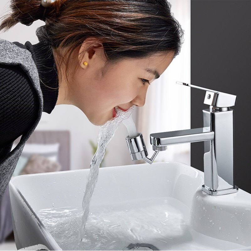 720 Degree Swivel Sink Faucet Aerator Big Angle Large Flow Aerator Dual Kitchen Function Faucet Aerator Rotatable Bubbler Tap