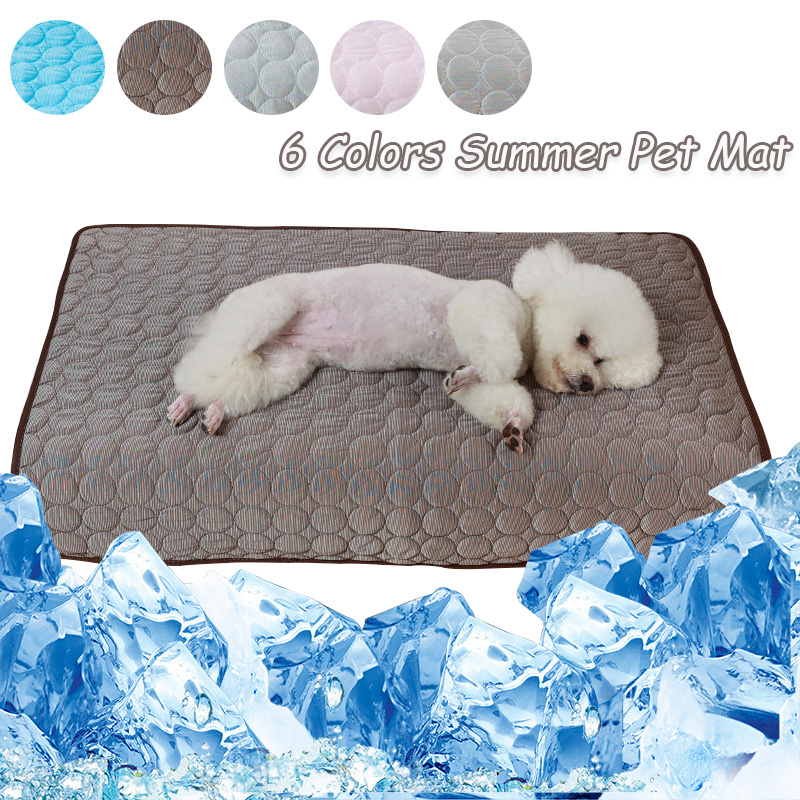 Sommer-Kühlmatte für Hunde und Katzen, Isomatte für Hunde, kühle Eisseide, feuchtigkeitsbeständiges Matratzenkissen, kleines Ebene-Kaltbett, 5 Größen
