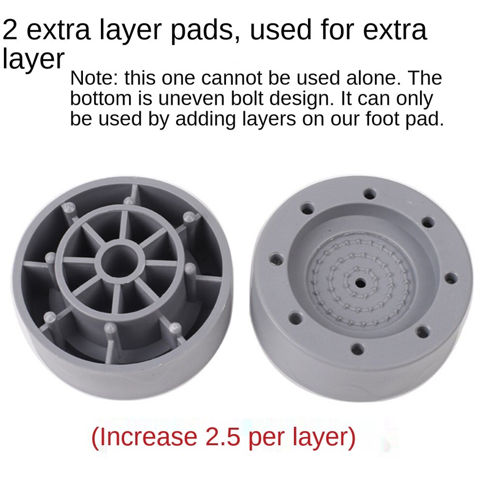 4Pcs/set Anti Vibration Feet Pads Rubber Legs Anti-Vibration Pad Dryer Refrigerator Base Fixed Non-Slip Pad