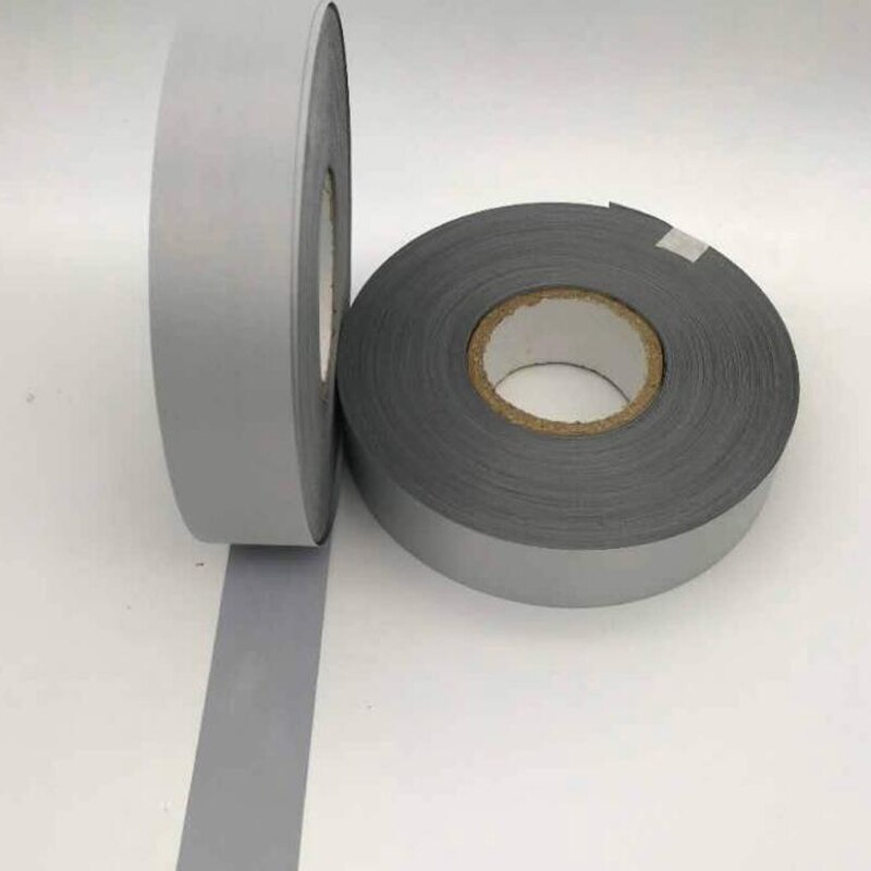 5cm x 3m Chemische Fiber Reflecterende Stof Heldere Zilveren Doek Veiligheid Waarschuwing Reflecterende Tape kleding Night Zichtbaar Materiaal strip