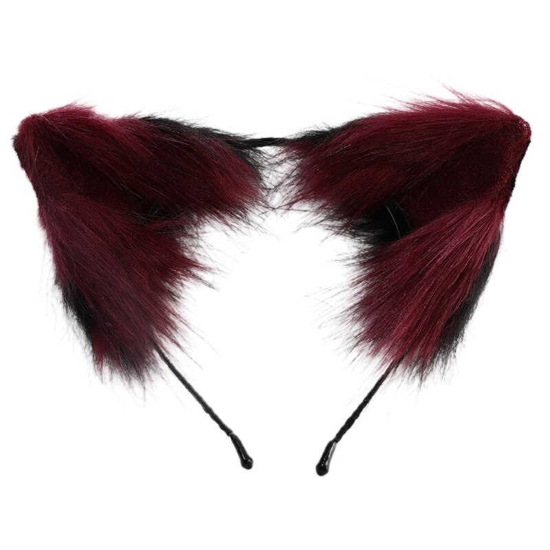 Lolita – tête de Cosplay gothique en peluche avec oreilles de chat pour décoration de fête d&#39;halloween: 11