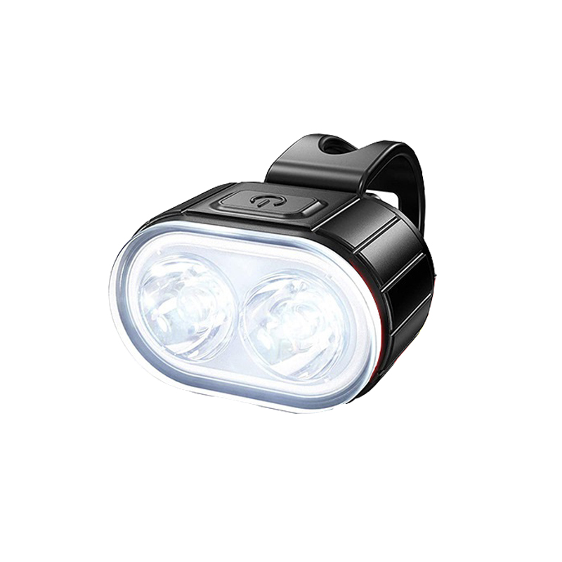 Led cykellygter sæt usb genopladelig cykel for baglygte mtb 4 tilstande forlygte  + 6 tilstande baglygte cykellys: Forlygte
