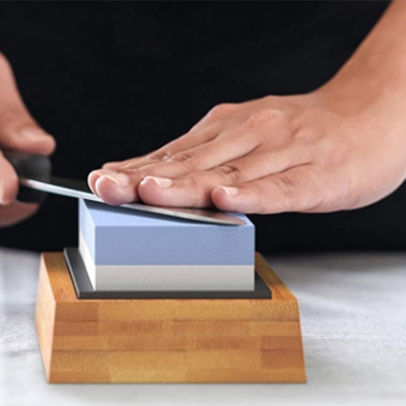 1000/6000 Grit Dubbelzijdig Slijpsteen Base Hoek Gids Set Korund Puntenslijper Keuken Slijpen Slijpsteen