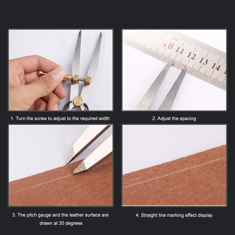 DIY Wing Divider Leather Craft Sewing Tool Rotating Scratch Leathercraft Furniture Compasses Woodworker Circle Drawing Hand Tool