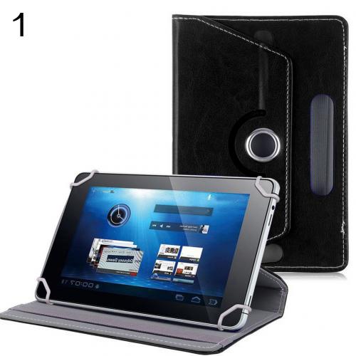 7 "/8"/9 "/10" Kunstleer Tablet PC Case Cover 360 Graden Roterende Stand Universele Houder 7 8 9 10 inch: Abrikoos
