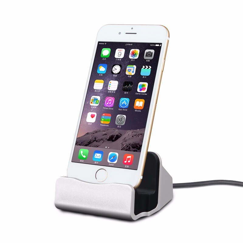 8 Pin Dock Charger Usb Kabel Docking Station Opladen Desktop Cradle Stand Voor Iphone 13 12 11 Pro Max 5 5S Se 6 6S 7 8 Plus X