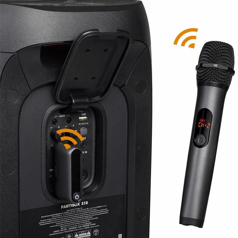 Drahtloses Mikrofon JBL 2-Kanal UHF Wireless Cordless Handmikrofon Karaoke-Mikrofonsystem für Kirchenparty-Lautsprecher