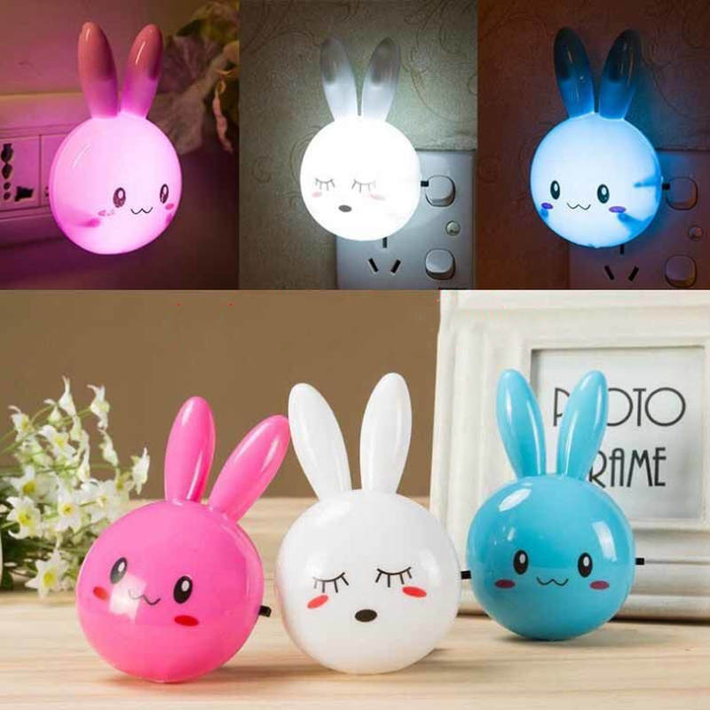 AC110-220V Night Light Children Light Baby Nursery Lamp Bedroom Sleep LED Light Switch Wall Night Lamp For Children Girl Toy