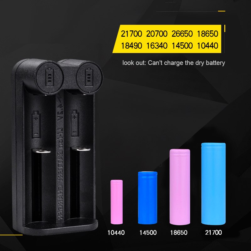 Voxlink 18650 Batterij Oplader Smart Opladen 2 Slot 3.7V 26650 18350 32650 21700 26500 Oplaadbare Batterij Oplader