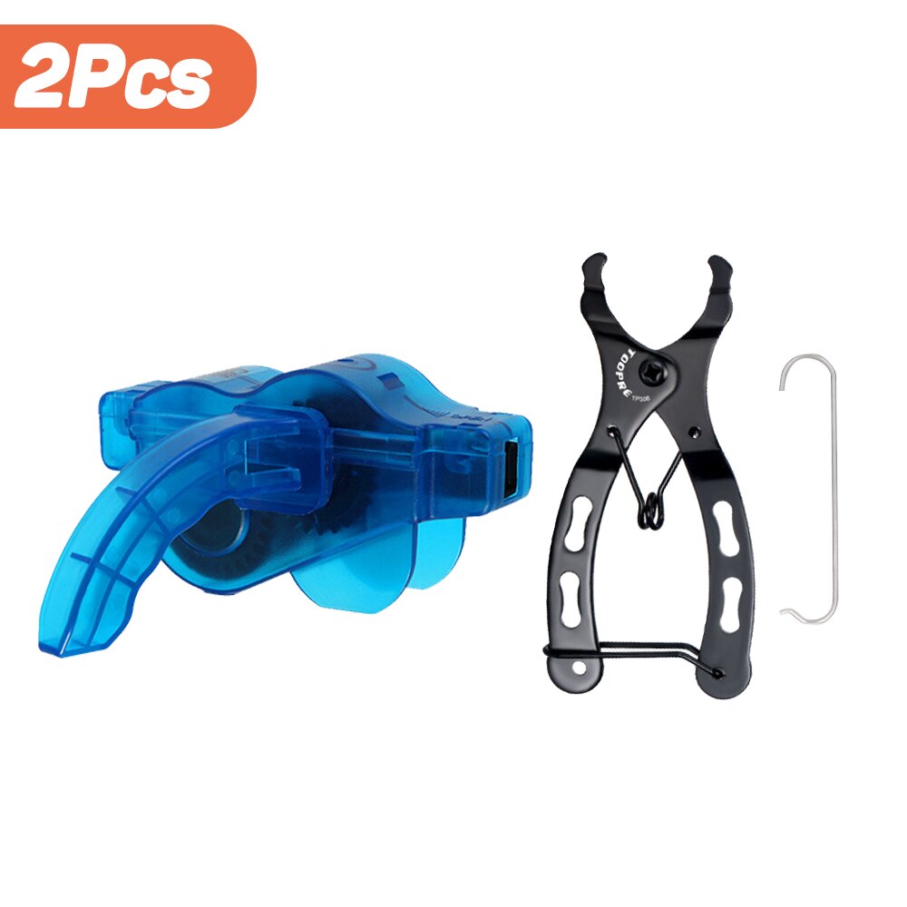 Bike Chain Cleaner Clean Machine Brushes Set Cycling Cleaning Kit Bicycle Brush Maintenance Tool for Mountain, Road, BMX, City: Chain cleaner Set B