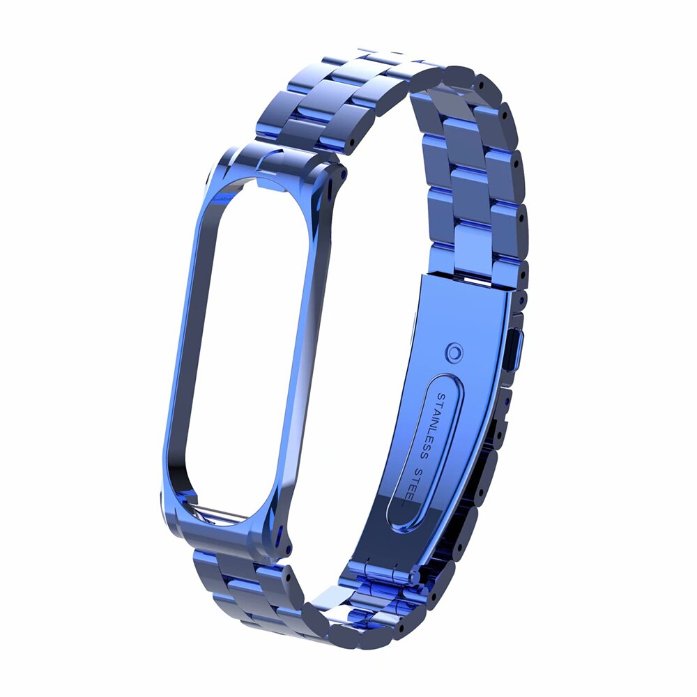 Rvs Polsband voor Xiao mi mi band 3 4 metalen horloge Band Smart Armband Mi Band 4 vervangbare Horloge Bandjes: 5