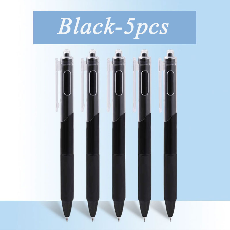 5 pcs gel pen ins smooth press quick-drying 0.5mm black pen ballpoint pens school supplies stationery