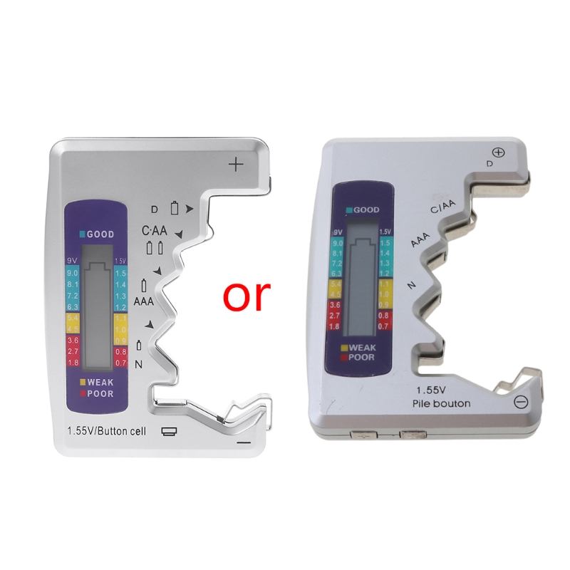 Digitale Batterij Tester Batterij Capaciteit Detector Voor C/D/N/Aa/Aaa/9V 6F22 batterijen/1.55V Knoopcel