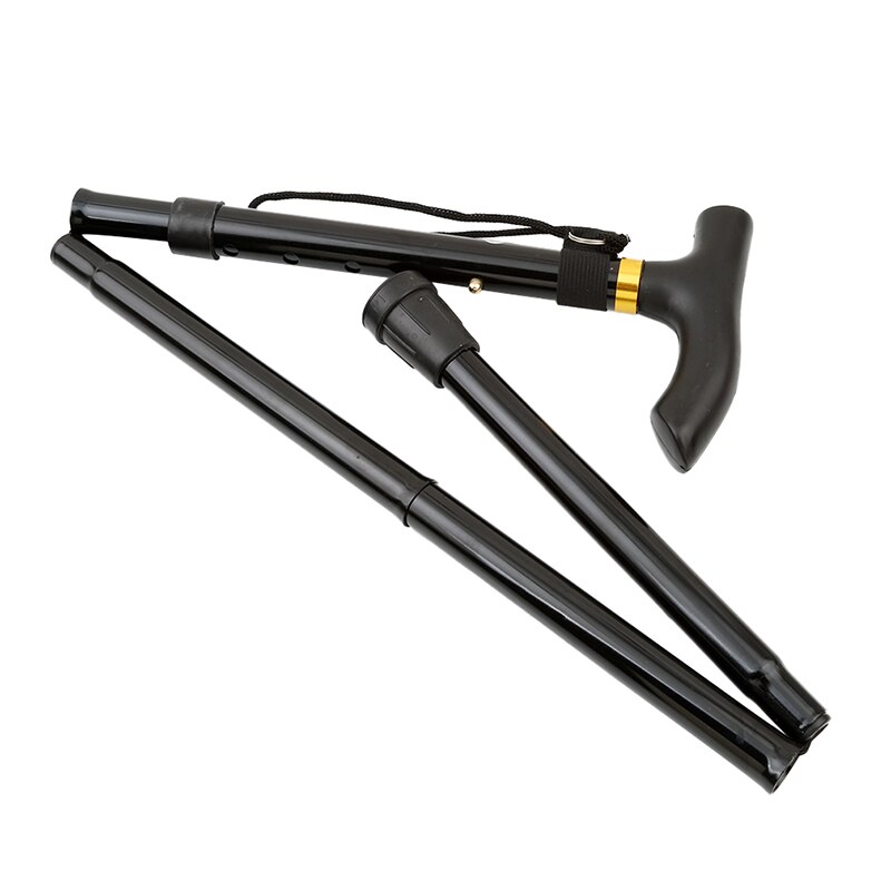 Spaserstokk fotturstenger sti ultralette 4 seksjoner justerbare stokker aluminiumslegering sammenleggbare stokker