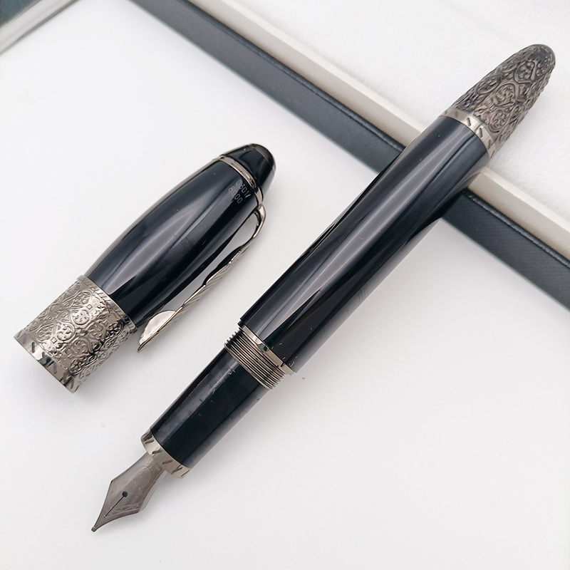 Luxe rollerball balpen met vulpen, model mb, esdoornblad op penclip, schrijfwaren voor zakelijk gebruik, school, kantoor.: Geel / Geel
