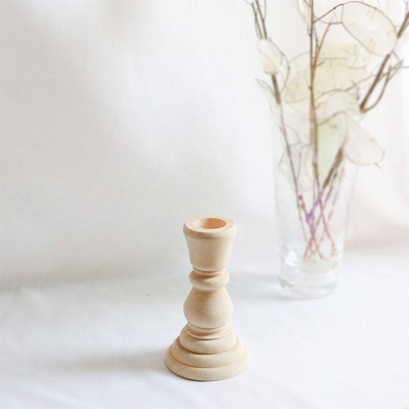 Chandelier en bois Vintage, 4/6 pouces, porte-bougie de mariage, pilier en bois, support de bougie, décor nordique pour la maison