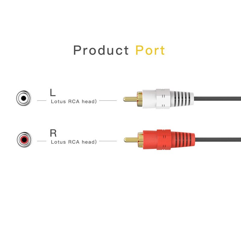 Robotsky 2RCA Male Naar 2 Rca Male Audio Video Kabel Rca Audio Splitter Kabel Voor Dvd Geluid Tv Box Luider 1.5M 3M 5M