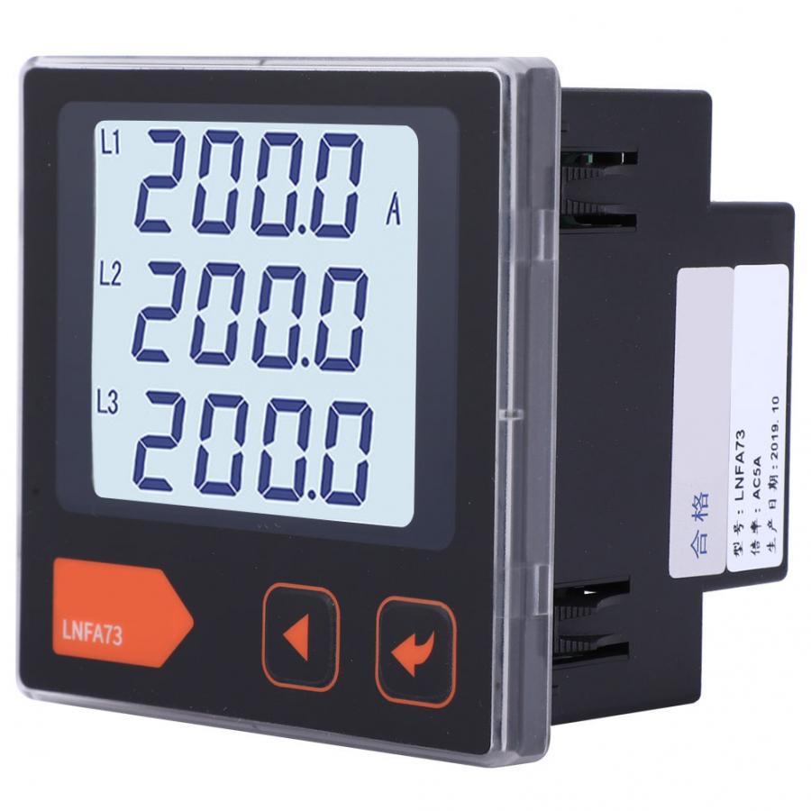 LNFA73 Intelligent LCD Display Digital Three-Phase Current Meter AC Ammeter