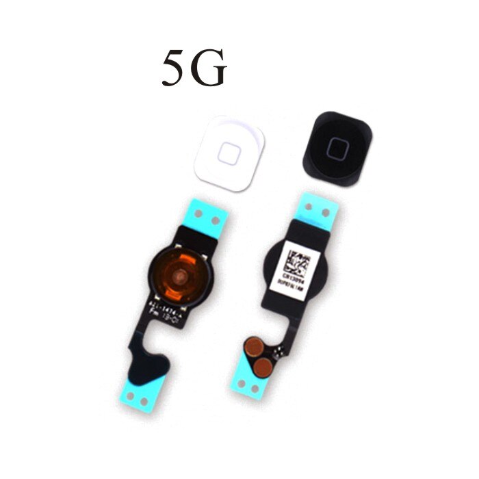 For iPhone 5 5G Home Button Flex Home Button Menu with Holding Gasket Rubber Spacer Flex Cable